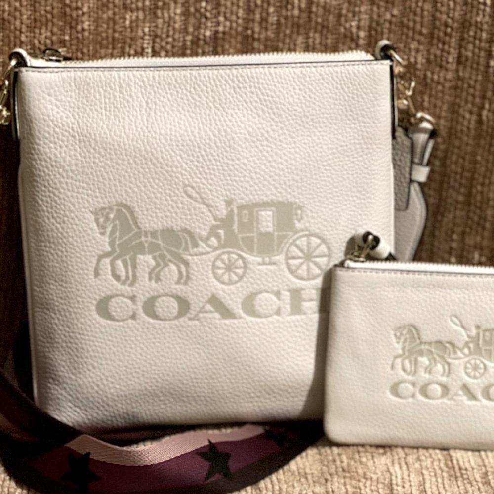 Horse & Carriage Slim Crossbody + Zip Wristlet
